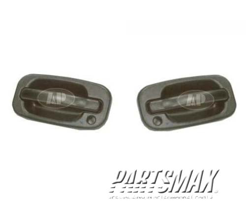1310 | 2002-2006 CHEVROLET AVALANCHE 2500 LT Front door handle outer w/body cladding; smooth finish; black | GM1310131|19245505