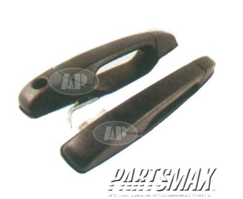 1310 | 2007-2014 GMC YUKON LT Front door handle outer w/Key Hole; black; textured; plastic | GM1310162|84053438