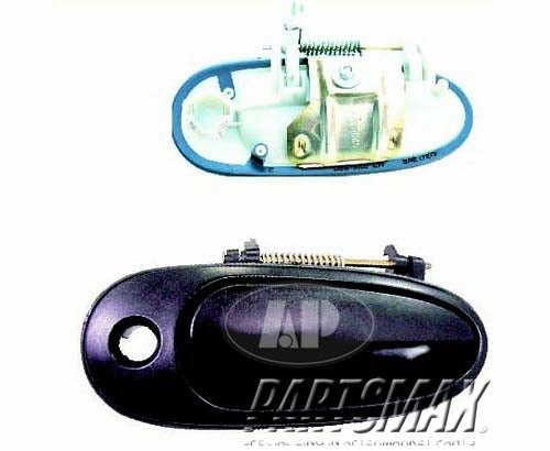 1690 | 1999-2005 PONTIAC GRAND AM RT Front door handle outer prime | GM1311137|22670068