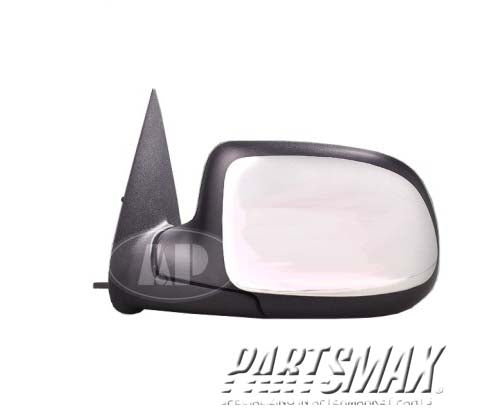 1320 | 2000-2005 GMC YUKON XL 1500 LT Mirror outside rear view standard style; manual remote; w/bright cover | GM1320208|GM1320208