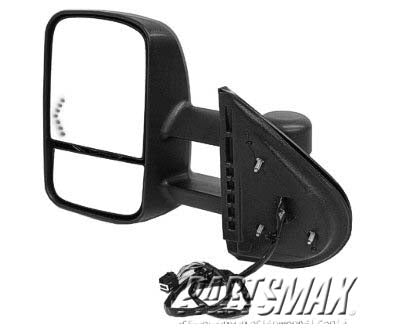 1320 | 2007-2014 CHEVROLET SILVERADO 2500 HD LT Mirror outside rear view Power; Trailer Tow Type | GM1320354|20862098
