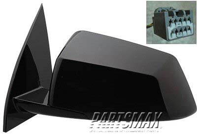 1320 | 2009-2017 CHEVROLET TRAVERSE LT Mirror outside rear view Power; w/o Signal Lamp; Manual Folding; Black | GM1320388|23453775