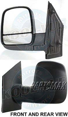 1320 | 2008-2014 GMC SAVANA 1500 LT Mirror outside rear view Manual; Foldaway; Textured Black | GM1320395|20838065