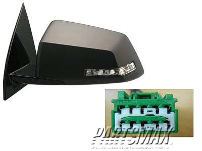 1320 | 2008-2010 SATURN OUTLOOK LT Mirror outside rear view Power; Heated; w/Signal; Power Fold Mirror; 2nd Design; PTM | GM1320402|25883677