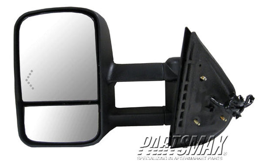 1320 | 2007-2013 GMC SIERRA 1500 LT Mirror outside rear view Power; Trailer Tow Type; LED Signal On Glass | GM1320444|20862098-PFM