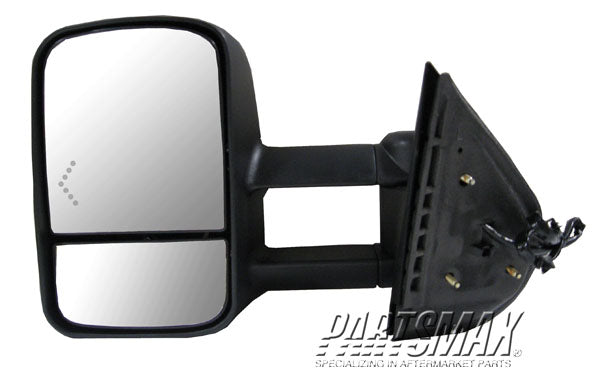 1320 | 2009-2013 CHEVROLET SILVERADO 1500 LT Mirror outside rear view HYBRID; Power; Trailer Tow Type; LED Signal On Glass | GM1320444|20862098-PFM