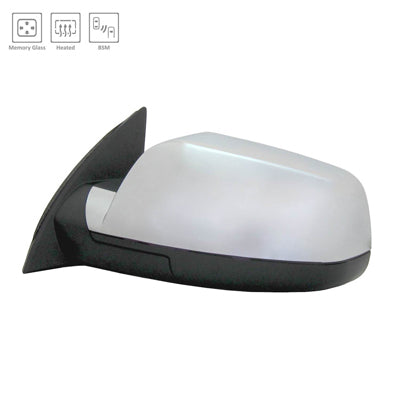 1320 | 2016-2017 CHEVROLET EQUINOX LT Mirror outside rear view LT|LTZ; w/Memory; w/Blind Spot Detection; Chrome | GM1320491|23219861