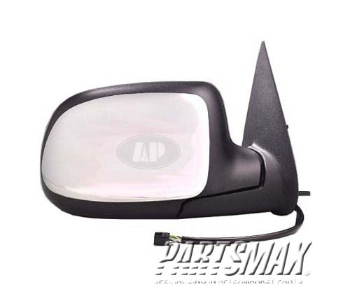 1321 | 1999-2000 GMC SIERRA 1500 RT Mirror outside rear view standard style; power remote; heated; bright | GM1321173|15179830