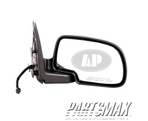 1321 | 2002-2002 CHEVROLET AVALANCHE 1500 RT Mirror outside rear view Power; Heated; Man Folding; w/Puddle Lamp; PTM/Smooth Cap; 6 Pin | GM1321252|88986366