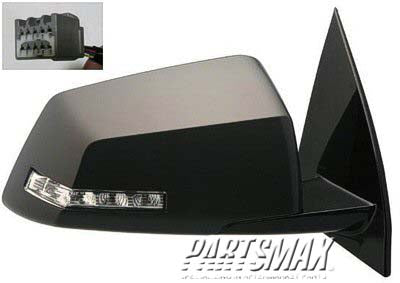 1321 | 2009-2014 CHEVROLET TRAVERSE RT Mirror outside rear view Power; Heated; w/Signal Lamp; Manual Folding; PTM | GM1321383|20879275