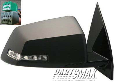 1321 | 2009-2012 CHEVROLET TRAVERSE RT Mirror outside rear view Power; Heated; w/Signal Lamp; Power Folding; PTM | GM1321384|20879245