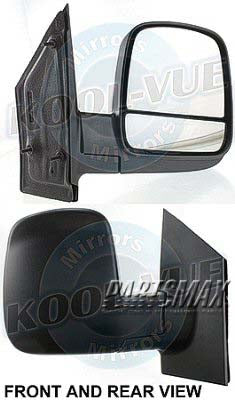 1321 | 2008-2021 CHEVROLET EXPRESS 3500 RT Mirror outside rear view Manual; Foldaway; Textured Black | GM1321395|20838066
