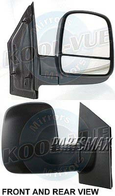 1321 | 2008-2021 GMC SAVANA 3500 RT Mirror outside rear view Manual; Foldaway; Textured Black | GM1321395|20838066