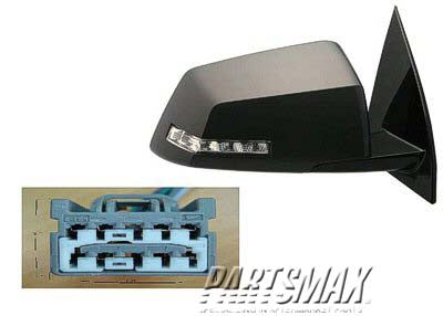 1321 | 2008-2010 SATURN OUTLOOK RT Mirror outside rear view w/Signal Lamp; Manual Fold; PTM | GM1321398|25884998