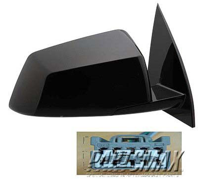 1710 | 2008-2008 SATURN OUTLOOK RT Mirror outside rear view Power; Heated; w/o Signal; 2nd Design; PTM | GM1321401|25896083