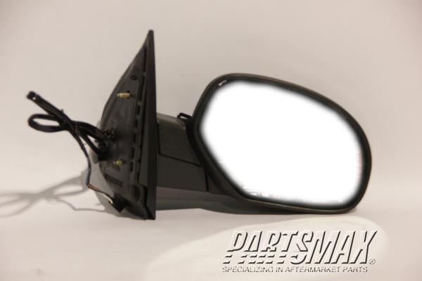 1321 | 2007-2013 CHEVROLET SUBURBAN 2500 RT Mirror outside rear view w/Courtesy Lamp; w/o Off Road Pkg; w/Arrow Signal Indicator; Black | GM1321435|25779805-PFM