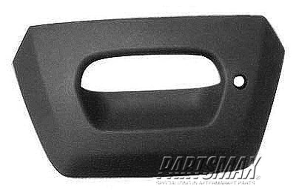 1916 | 2003-2006 CHEVROLET AVALANCHE 2500 Rear gate handle bezel textured; dark gray bezel | GM1916105|93440179