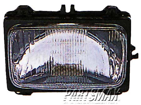 2501 | 1987-1987 GMC V2500 RT Headlamp assy sealed beam R/V; w/quad lamps; high beam; halogen | GM2501111|16503171