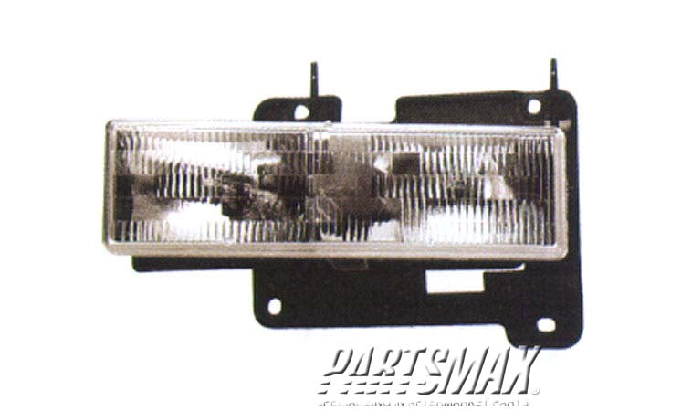 2502 | 1988-1999 GMC K1500 LT Headlamp assy composite w/composite lamp | GM2502101|15034929