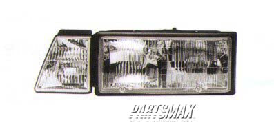 2502 | 1990-1990 CHEVROLET CAVALIER LT Headlamp assy composite all | GM2502111|16515317