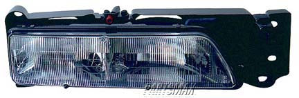 2502 | 1992-1992 PONTIAC SUNBIRD LT Headlamp assy composite w/o concealed headlamps; w/black rim | GM2502117|16509403
