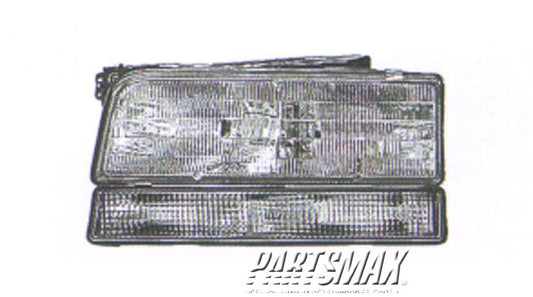2502 | 1994-1996 BUICK LESABRE LT Headlamp assy composite combination lamp; includes park lamp | GM2502129|16523429