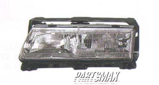 2502 | 1992-1996 PONTIAC GRAND PRIX LT Headlamp assy composite 4dr sedan | GM2502135|16521461