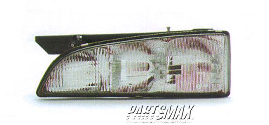 2502 | 1992-1993 PONTIAC BONNEVILLE LT Headlamp assy composite w/black edged lens | GM2502147|16513515