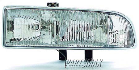 2502 | 1998-2004 CHEVROLET S10 LT Headlamp assy composite w/bright bezel | GM2502172|16526217