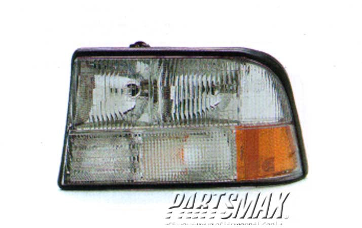 2502 | 1998-2004 GMC SONOMA LT Headlamp assy composite w/o fog lamps | GM2502174|16526227