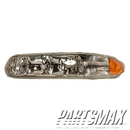 2502 | 1997-2004 BUICK CENTURY LT Headlamp assy composite w/o bulbs or sockets; w/o corner lamp | GM2502183|10436484