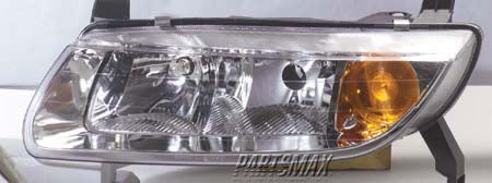 2502 | 2001-2002 SATURN L200 LT Headlamp assy composite w/o socket or bulb | GM2502200|90583594