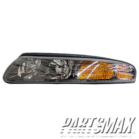 2502 | 2000-2003 PONTIAC BONNEVILLE LT Headlamp assy composite includes park/signal/marker lamps | GM2502215|19245099