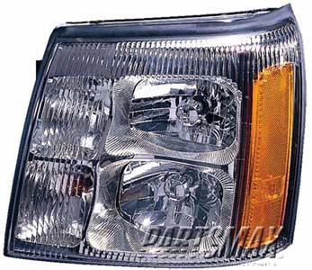 2502 | 2002-2002 CADILLAC ESCALADE LT Headlamp assy composite all | GM2502232|15181851