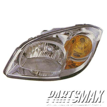 2502 | 2005-2008 CHEVROLET COBALT LT Headlamp assy composite LS|LT; Clear; w/o Bracket | GM2502251|22740621