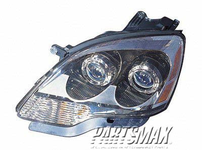 2502 | 2007-2008 GMC ACADIA LT Headlamp assy composite Halogen; 1st Design; Blue Lens | GM2502294|25826765