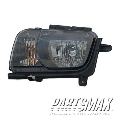 2502 | 2010-2013 CHEVROLET CAMARO LT Headlamp assy composite Halogen | GM2502346|22959917
