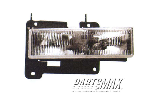 2503 | 1992-1999 GMC C1500 SUBURBAN RT Headlamp assy composite w/composite headlamps | GM2503101|15034930