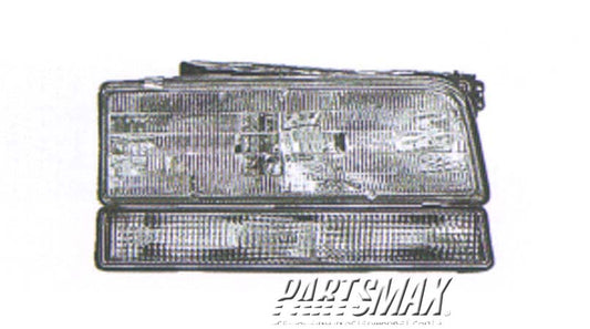 2503 | 1994-1996 BUICK LESABRE RT Headlamp assy composite combination lamp; includes park lamp | GM2503129|16523430