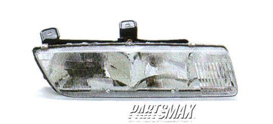 2503 | 1991-1992 SATURN SL1 RT Headlamp assy composite includes park/signal lamps | GM2503131|21110140