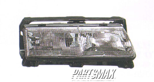 2503 | 1991-1991 PONTIAC GRAND PRIX RT Headlamp assy composite 4dr sedan; SE/STE | GM2503135|16521462