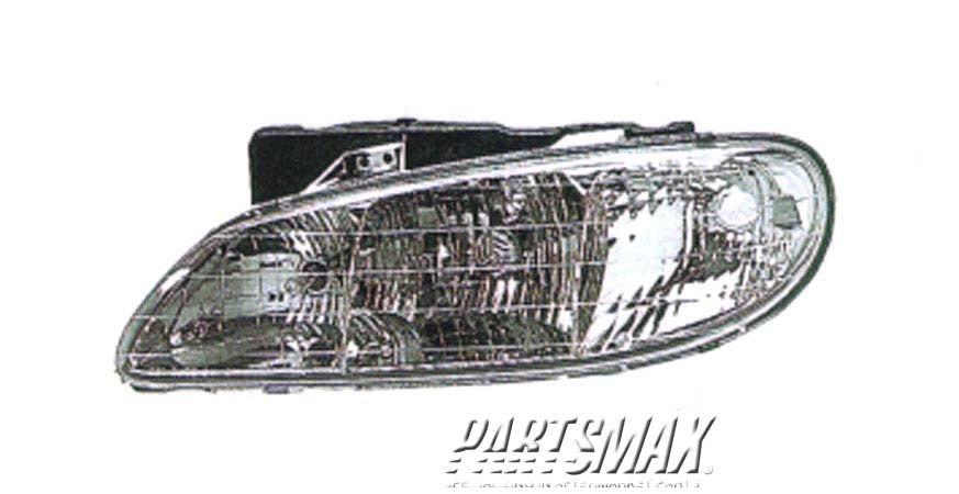 2503 | 1996-1998 PONTIAC GRAND AM RT Headlamp assy composite all | GM2503140|16524658