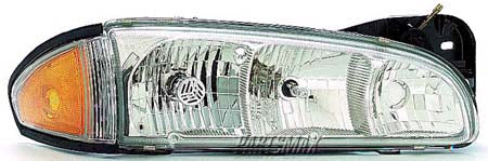 2503 | 1996-1999 PONTIAC BONNEVILLE RT Headlamp assy composite includes park/signal/marker lamps | GM2503177|16524194