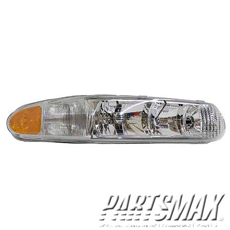 2503 | 1997-2004 BUICK CENTURY RT Headlamp assy composite w/o bulbs or sockets; w/o corner lamp | GM2503183|10436485