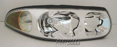 1160 | 2000-2005 BUICK LESABRE RT Headlamp assy composite w/cornering/marker lamp; Limited; w/fluted high beam surface | GM2503210|25769598-PFM