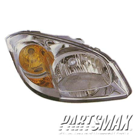 2503 | 2005-2008 CHEVROLET COBALT RT Headlamp assy composite LS|LT; Clear; w/o Bracket | GM2503251|22740620