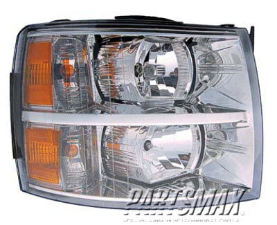 2503 | 2007-2014 CHEVROLET SILVERADO 2500 HD RT Headlamp assy composite all | GM2503280|22853028