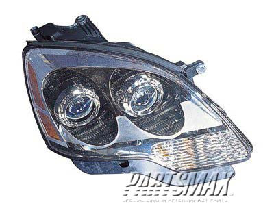 1160 | 2007-2008 GMC ACADIA RT Headlamp assy composite Halogen; 1st Design; Blue Lens | GM2503294|25826764