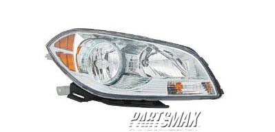 2503 | 2008-2012 CHEVROLET MALIBU RT Headlamp assy composite | GM2503307|22897126
