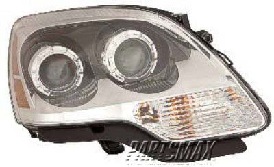 2503 | 2008-2012 GMC ACADIA RT Headlamp assy composite Halogen; 2nd Design | GM2503358|20912394